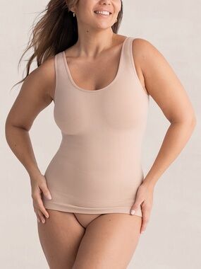 Shapermint Nude Beige Scoop Neck Tank